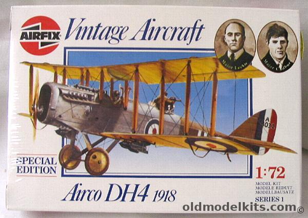 Airfix 1/72 Airco DH4 (DH-4) 1918 Special Edition - Major Leckie and Major Cadbury's Aircraft  (Zeppelin L70 Shoot-down), 01079 plastic model kit